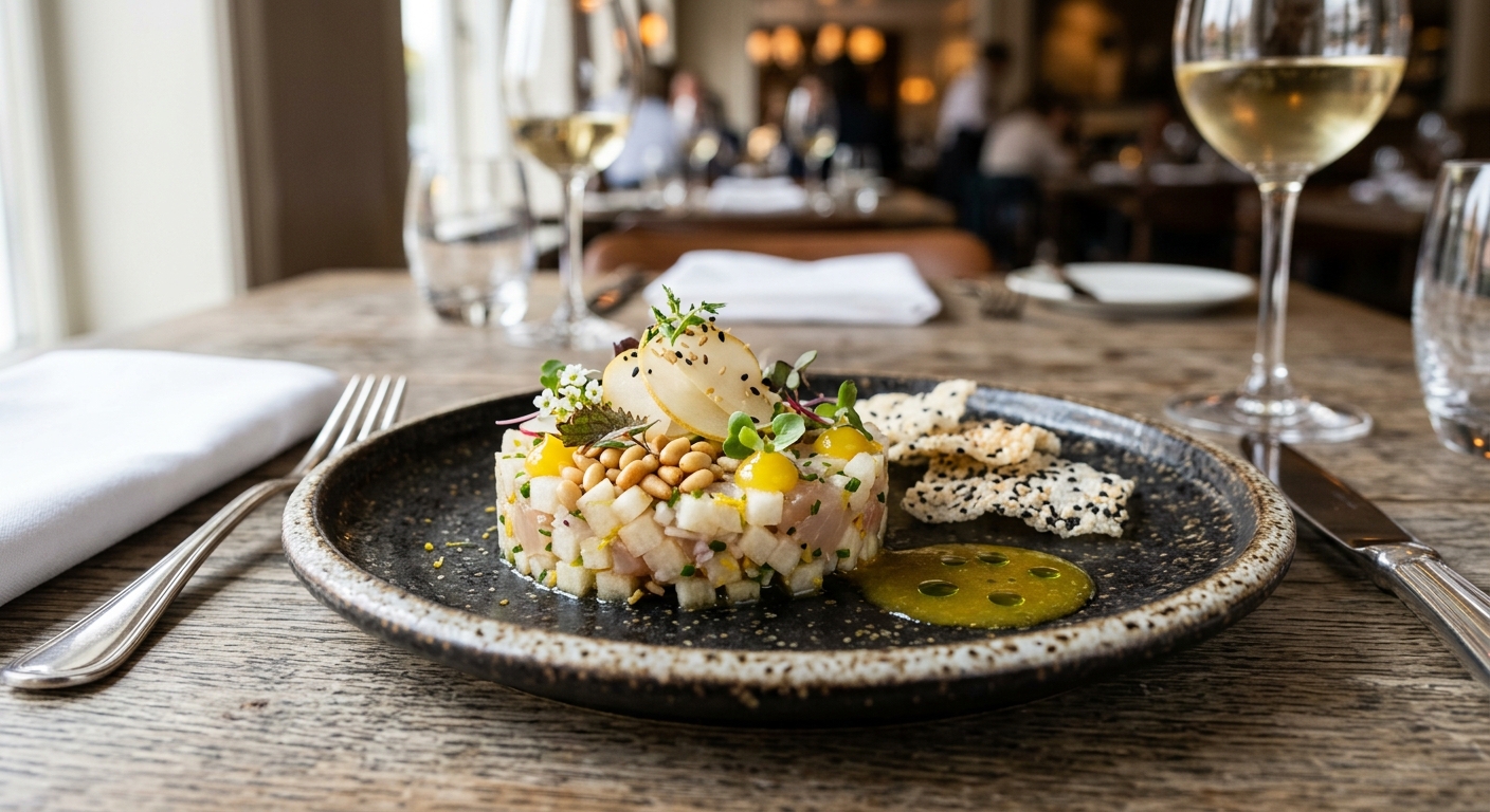 Tartare Presentation with Mint