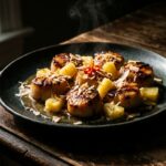 Pan-Sautéed Calvados Apples with Vanilla Crème Fraîche