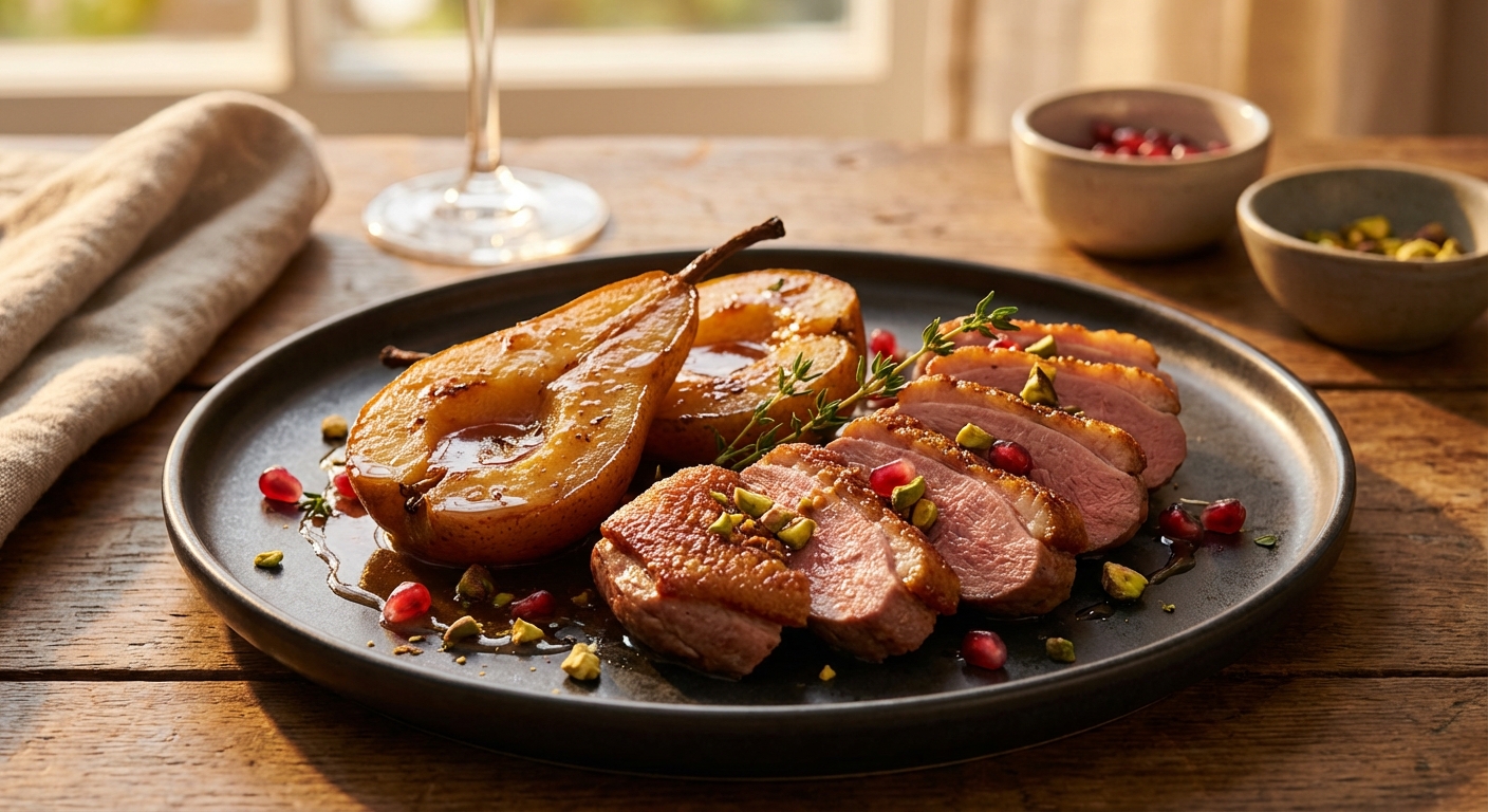 Plated Duck Close-up