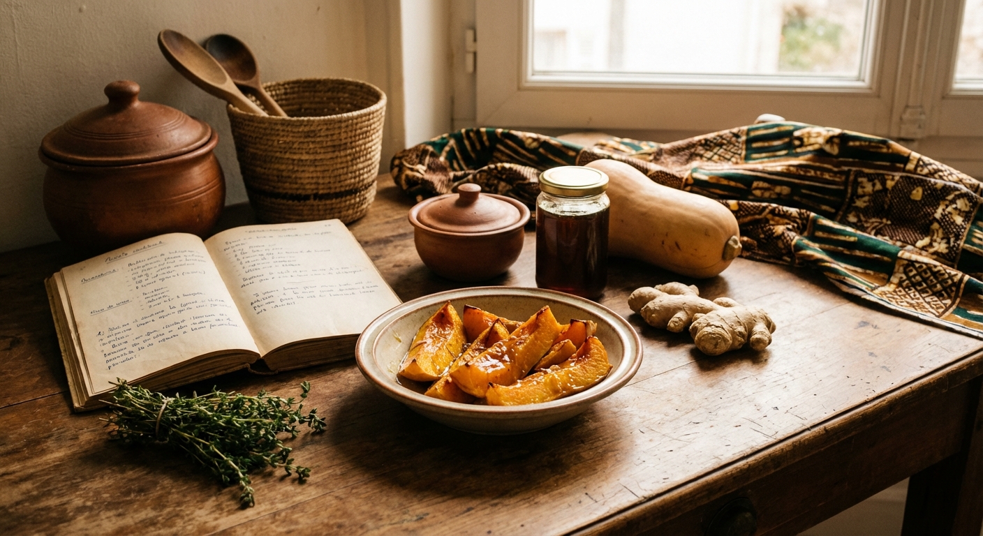 Preparing the squash