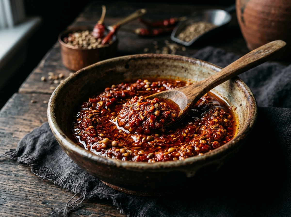 Saffron and harissa aromatics