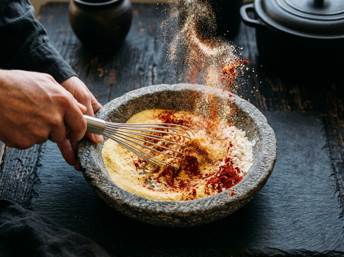Dipping into egg wash